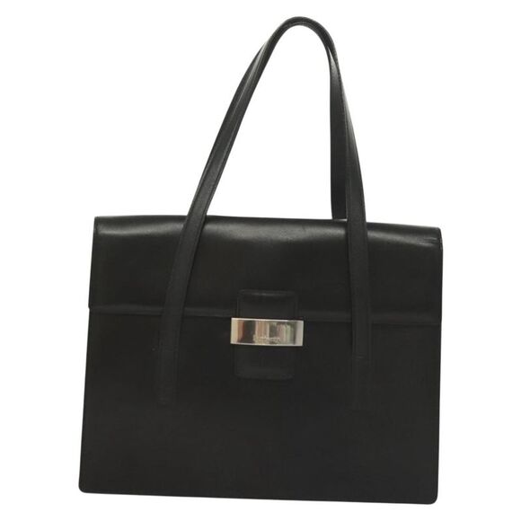 Burberry Black Leather Handbag (Pre-Owned) - Picture 1 of 16